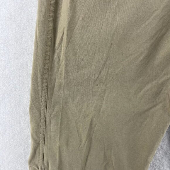 Eddie Bauer Cropped Pants Women's 8 Khaki Brown Midrise Zip Pocket Hiking Casual - Picture 10 of 13